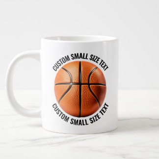 Small Size Personalised Text Giant Basketball Mug