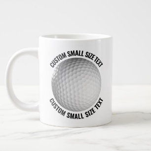 Small Size Personalised Text Giant Golf Mug 20oz