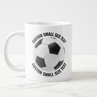 Small Size Personalised Text Giant Soccer Mug 20oz