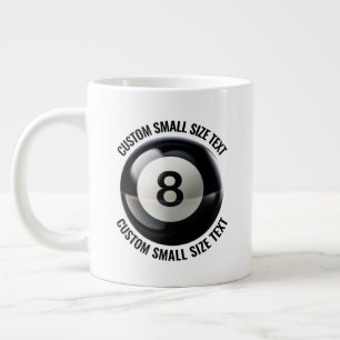 Small Size Personalised Text Pool 8 Ball Custom Large Coffee Mug