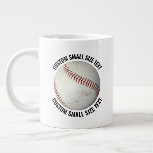 Small Size Personalized Text Baseball Custom Large Coffee Mug