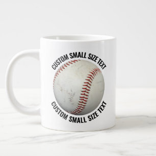 Small Size Personalized Text Giant Baseball Mug