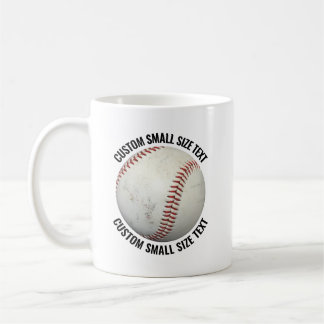 Small Size Text 11oz Personalised Baseball Mug