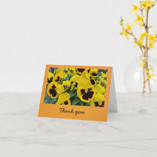 Small-size Thank you- Pansies Card
