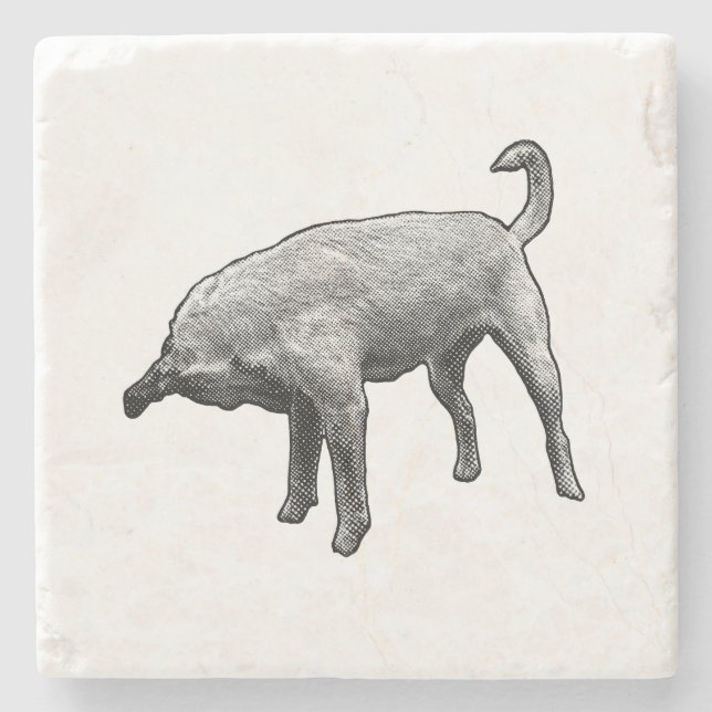 Small Sniff, Big Smile Stone Coaster (Front)
