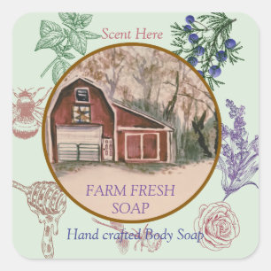 SMALL SOAP BAND CUSTOMIZE SQUARE STICKER