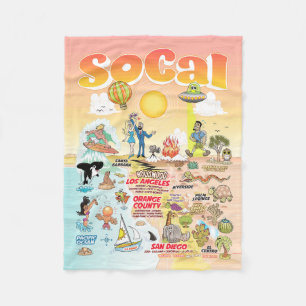 Small SoCal Fleece Blanket