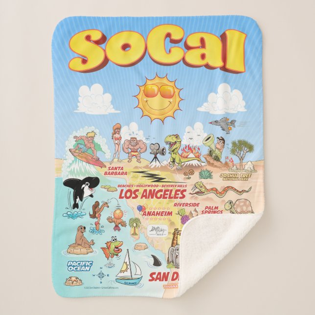 Small SoCal Sherpa Blanket (Front)