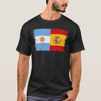 Small Spain Argentina Flag Spanish Argentinian T-Shirt