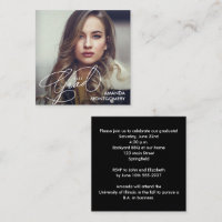 Small Square Photo Elegant Graduation Party