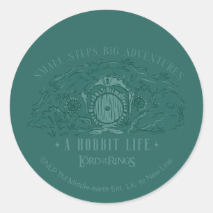 Small Steps, Big Adventures - A Hobbit Life Classic Round Sticker