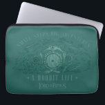 Small Steps, Big Adventures - A Hobbit Life Laptop Sleeve<br><div class="desc">Channel your inner Hobbit with this cozy Lord of the Rings™ design inspired by the peaceful hills of the Shire™. Featuring a quaint Hobbit hole with its signature round door tucked into a lush, grassy hillside, the artwork is paired with the uplifting phrase, “Small Steps Big Adventures – A Hobbit...</div>