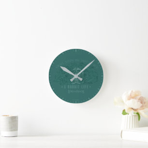Small Steps, Big Adventures - A Hobbit Life Round Clock