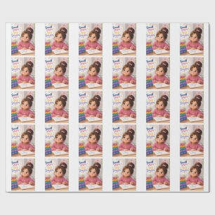 Small Steps Big Dreams Cute Kids Study Motivation Wrapping Paper