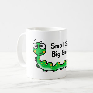 Small Steps Big Smarts Caterpillar Cartoon Coffee Mug