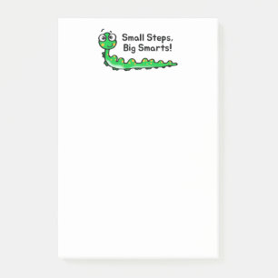 Small Steps Big Smarts Caterpillar Cartoon Post-it Notes