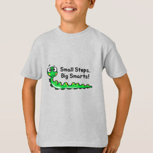 Small Steps Big Smarts Caterpillar Cartoon T-Shirt