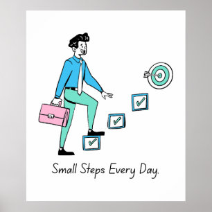 Small Steps Every Day – Motivational Poster