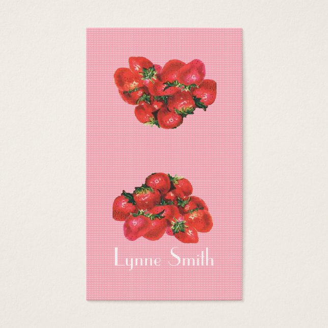 Small Strawberries Bookmark - add your own magnet (Front)