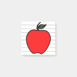 Small Teacher's Apple School Post It Notes Gift