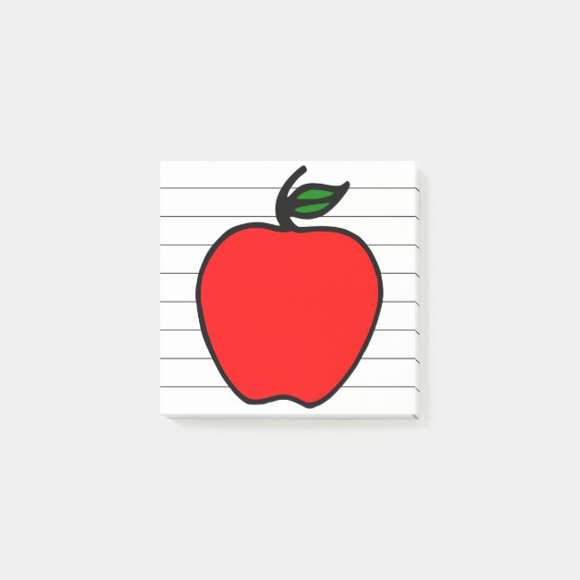 Small Teacher's Apple School Post It Notes Gift (Front)