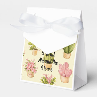 Small Tent Favour Box with Ribbon with Garden Quot