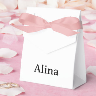 Small Tent with Pink Ribbon 3" x 1.5" x 3.25" Favour Box