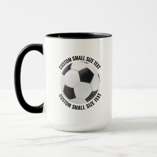 Small Text BLACK Combo 15oz Custom Soccer Mug