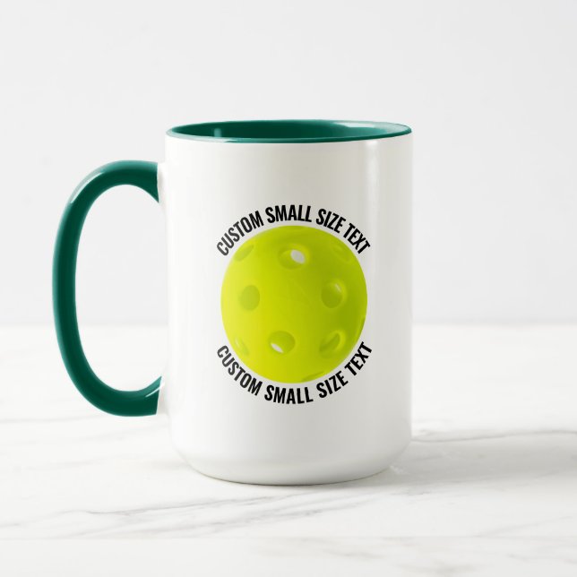 Small Text HUN. GREEN Combo 15oz Custom Pickleball Mug (Left)