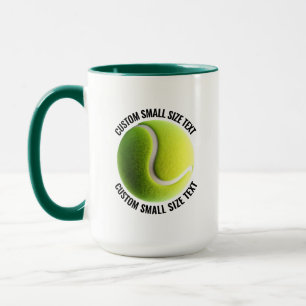 Small Text HUNTER GREEN Combo 15oz Custom Tennis Mug