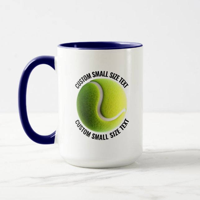 Small Text NAVY BLUE Combo 15oz Custom Tennis Mug (Left)