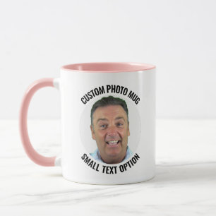 Small Text PINK Combo Personalised Photo Mug