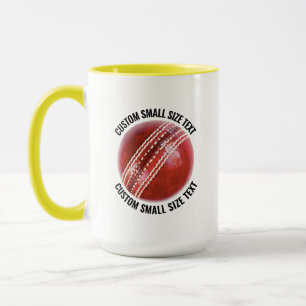 Small Text YELLOW Combo 15oz Custom Cricket Mug