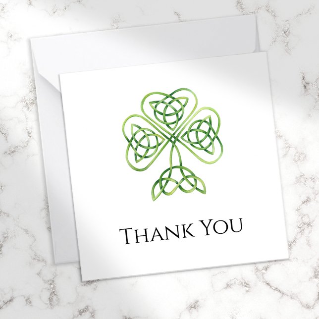 Small Thank You Irish Celtic Knot Funeral Card (Creator Uploaded)