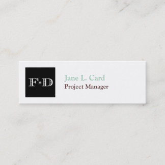 Small thumbnail logo simply chic white brown mini business card