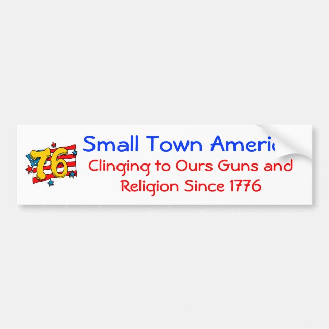 Small Town America Bumper Sticker (Front)
