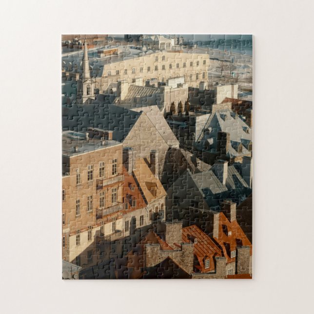 Small Town Architecture Art Bold and Beautiful Jig Jigsaw Puzzle (Vertical)