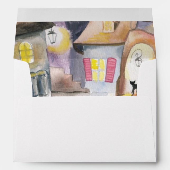 Small town at night envelopes (Back (Bottom))