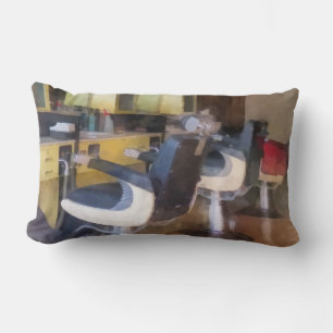 Small Town Barber Shop Lumbar Cushion