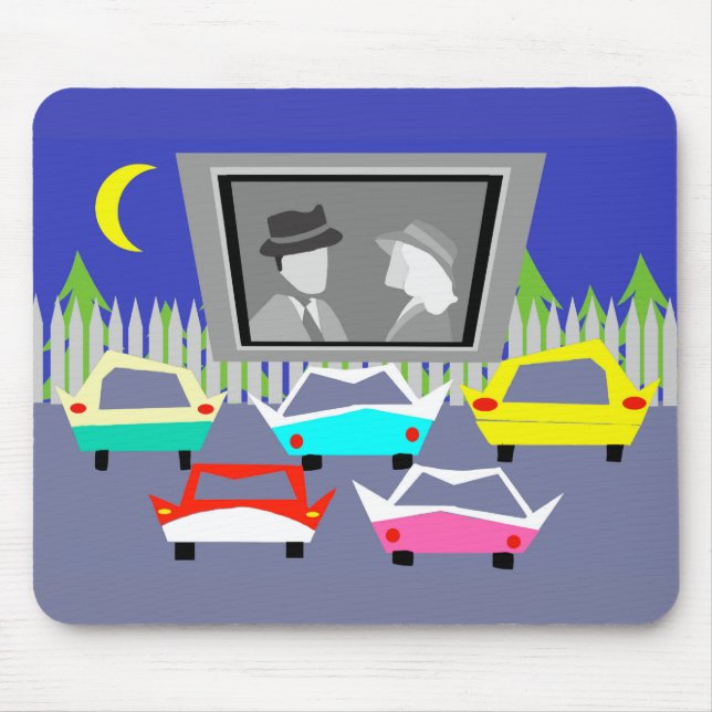 Small Town Drive-In Movie Mousepad (Front)