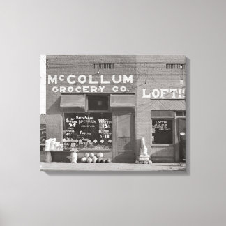 Small Town Grocery Store, 1935 Canvas Print