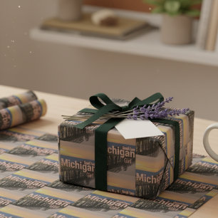 Small Town Michigan Girl  Wrapping Paper