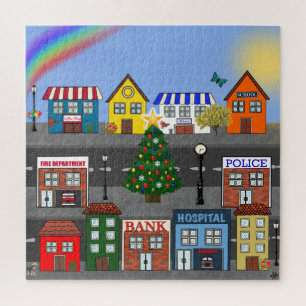 Small Town Neighbourhood   Daytime  Jigsaw Puzzle