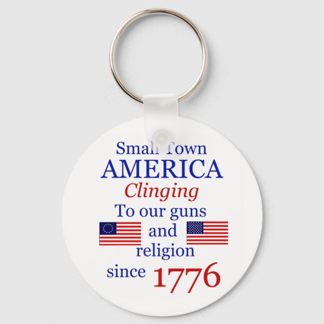 Small Town Proud Keytag Key Ring (Front)