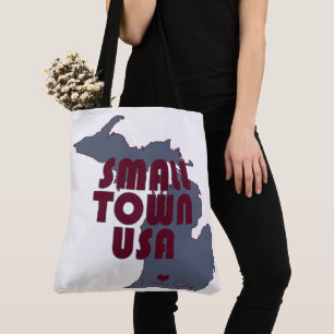 Small Town USA Union City State of Michigan Tote Bag