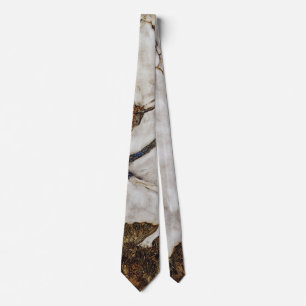 Small Tree In Late Autumn by Egon Schiele Tie