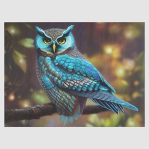 Small Turquoise owl Tissue Paper