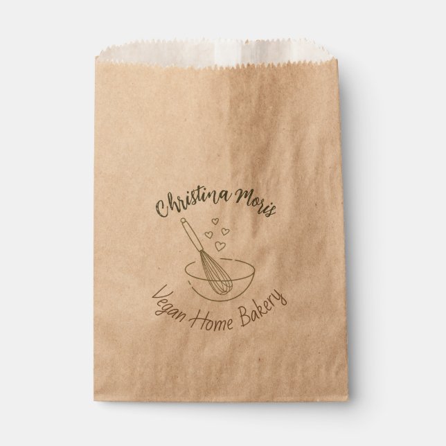 Small Vegan Home Bakery Favour Bags (Front)
