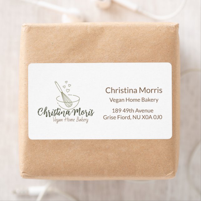 Small Vegan Home Bakery Shipping Label (Insitu)