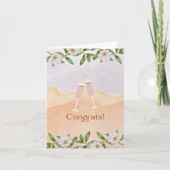 Small Wedding and Engagement Greeting Card (Front)